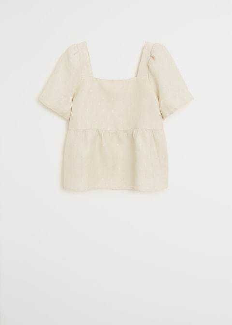 Textured linen blouse - Laurel Morgan