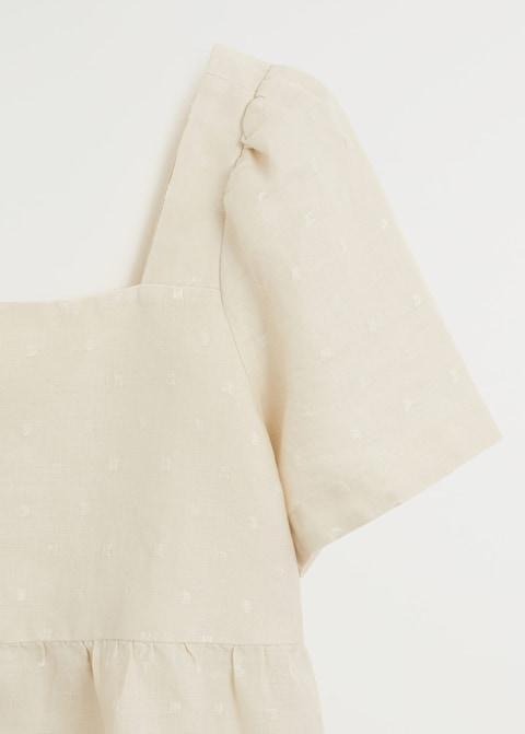 Textured linen blouse - Laurel Morgan