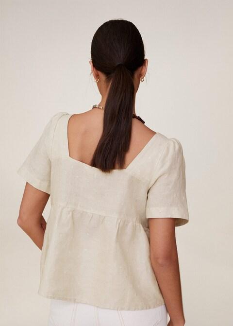 Textured linen blouse - Laurel Morgan