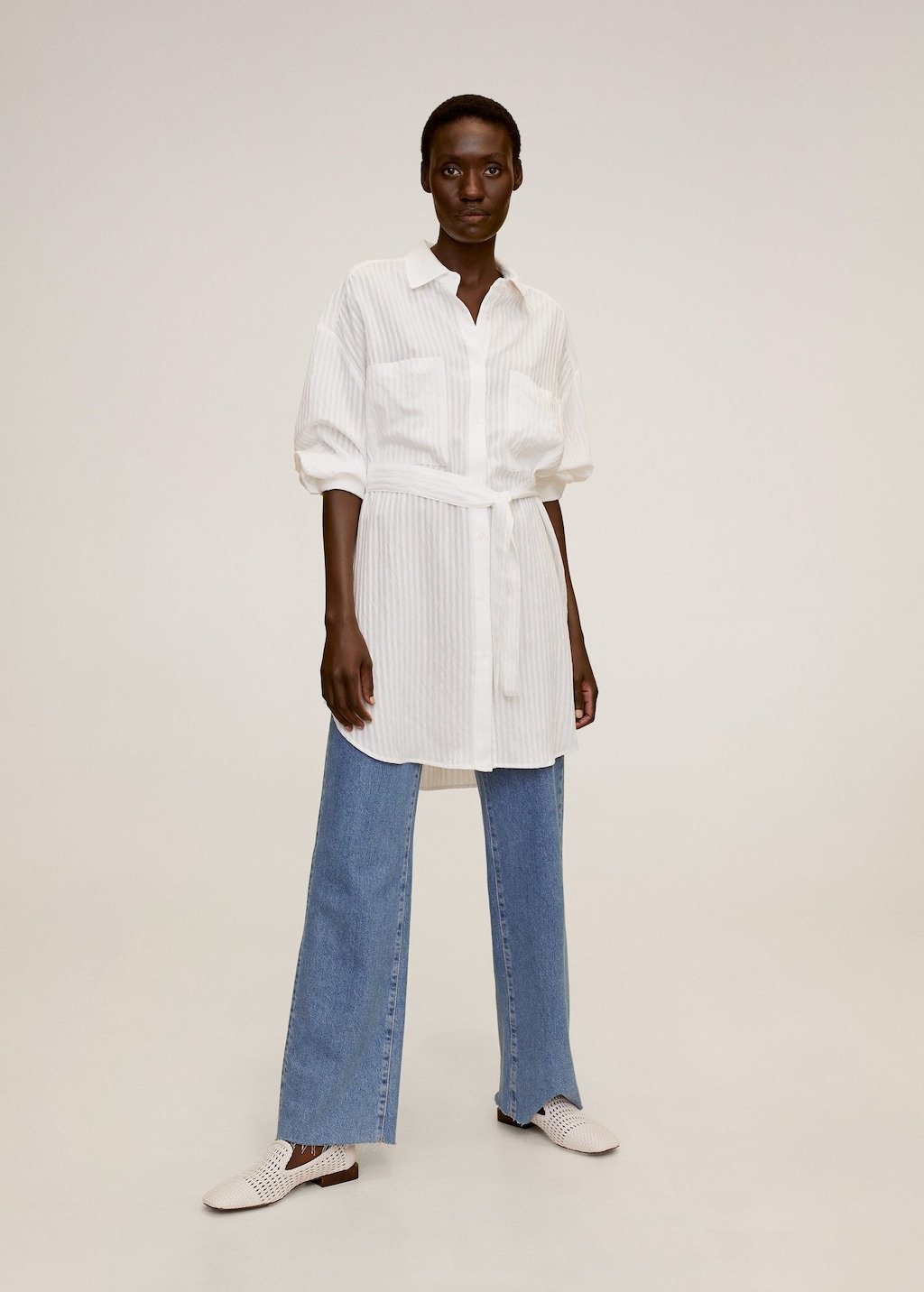 Textured oversize shirt - Laurel Morgan