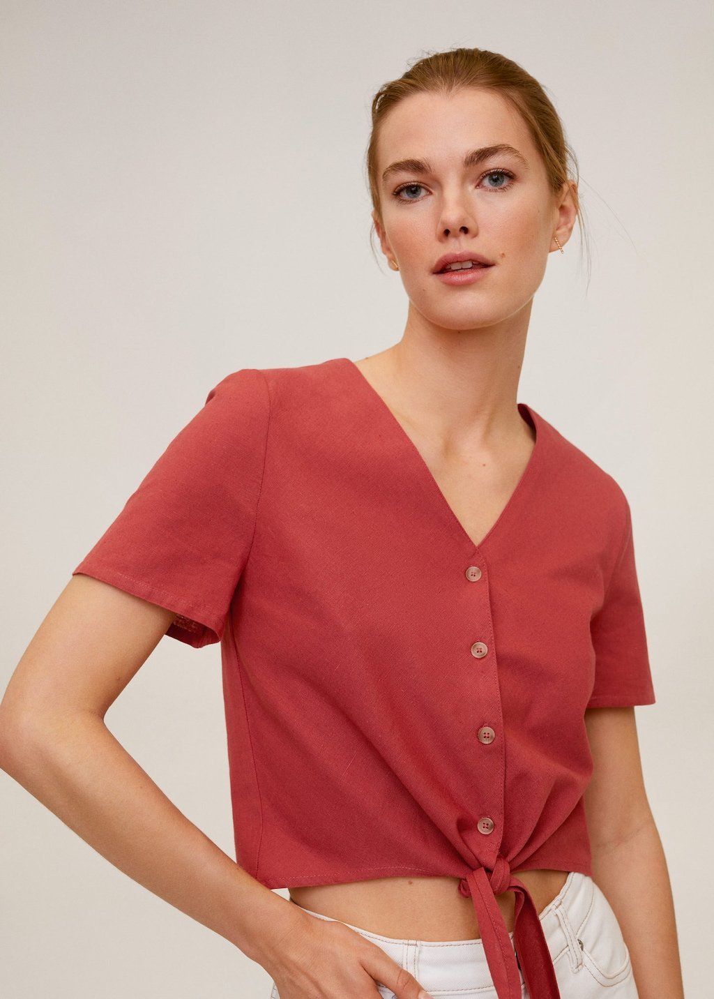 Tie cotton top - Laurel Morgan