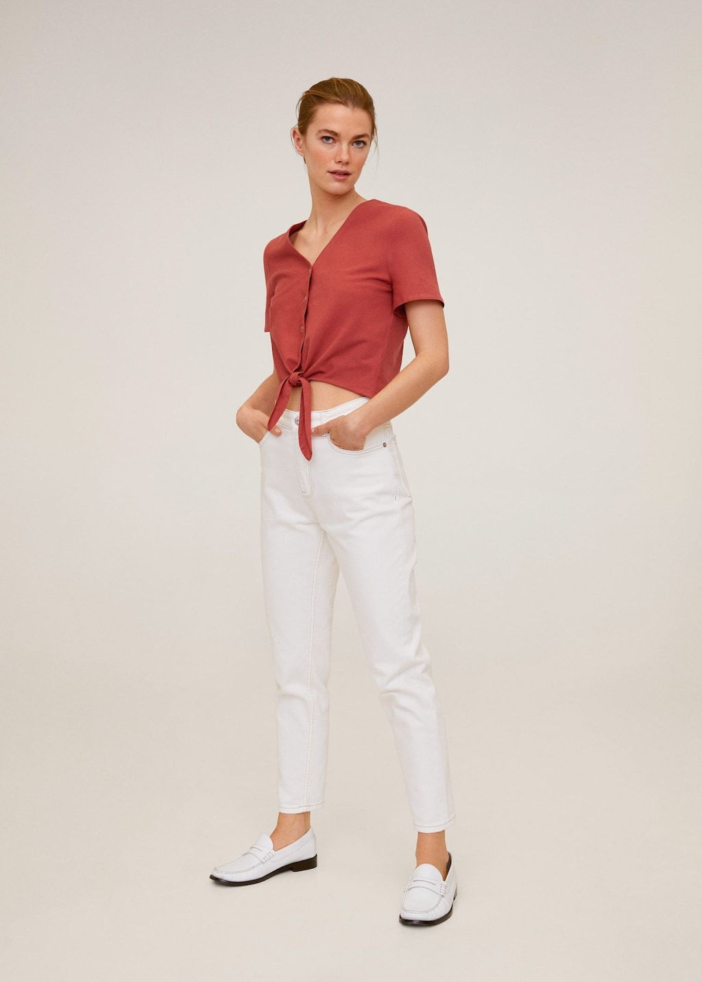 Tie cotton top - Laurel Morgan