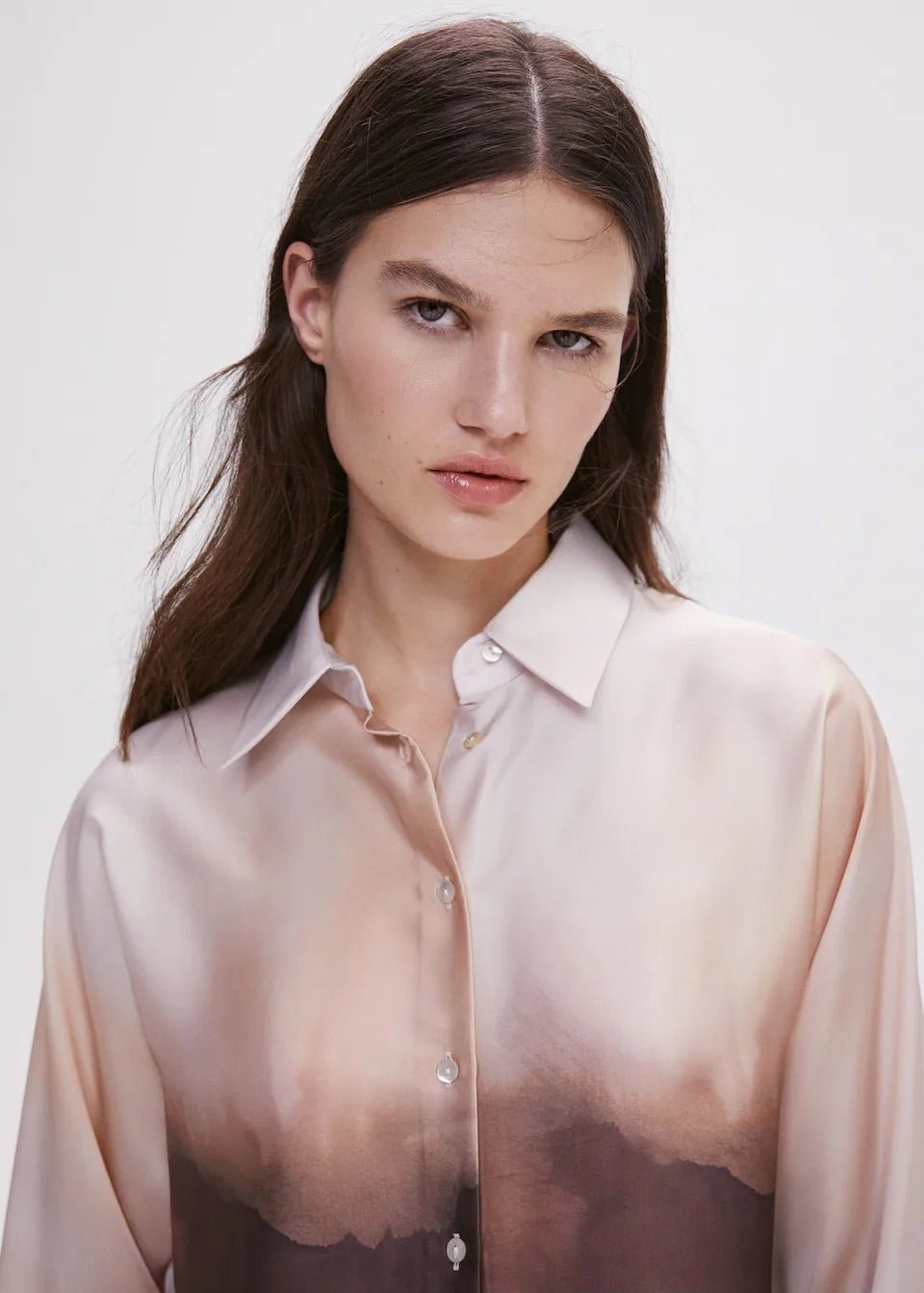 Tie-dye effect satin shirt - Laurel Morgan