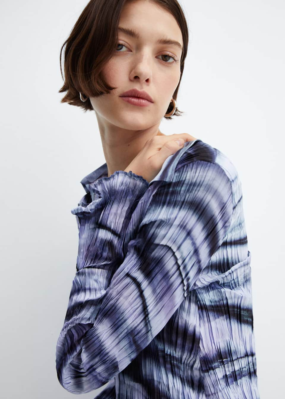 Tie-dye pleated shirt - Laurel Morgan