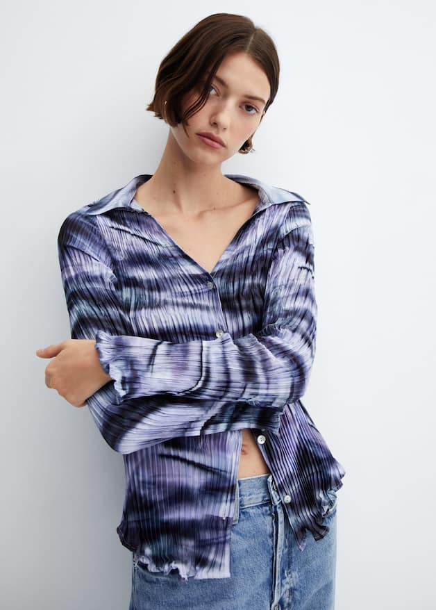 Tie-dye pleated shirt - Laurel Morgan