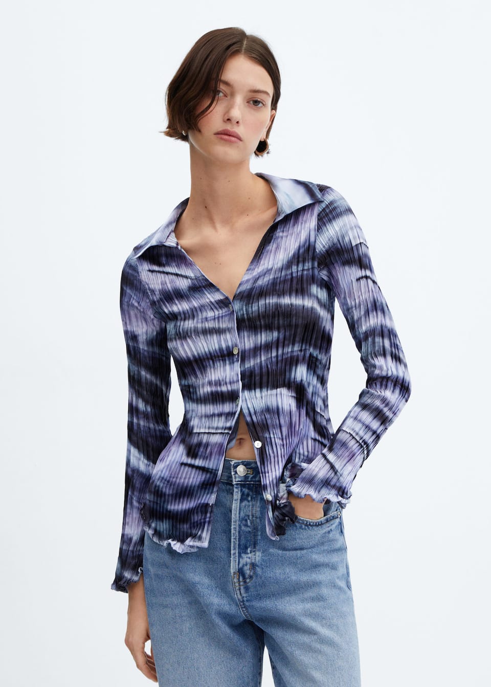 Tie-dye pleated shirt - Laurel Morgan