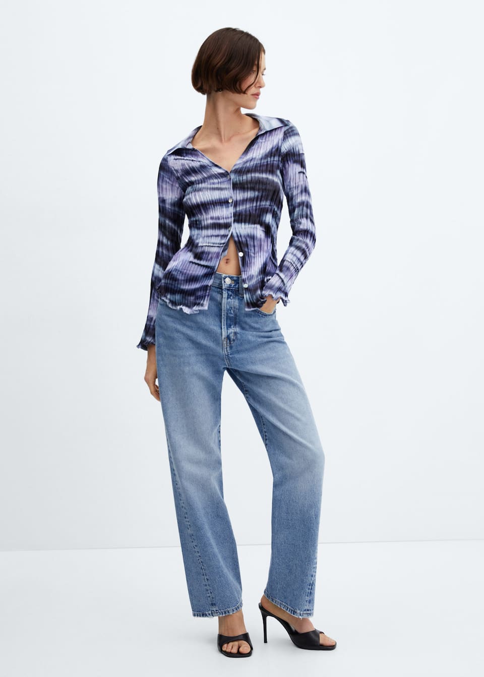 Tie-dye pleated shirt - Laurel Morgan