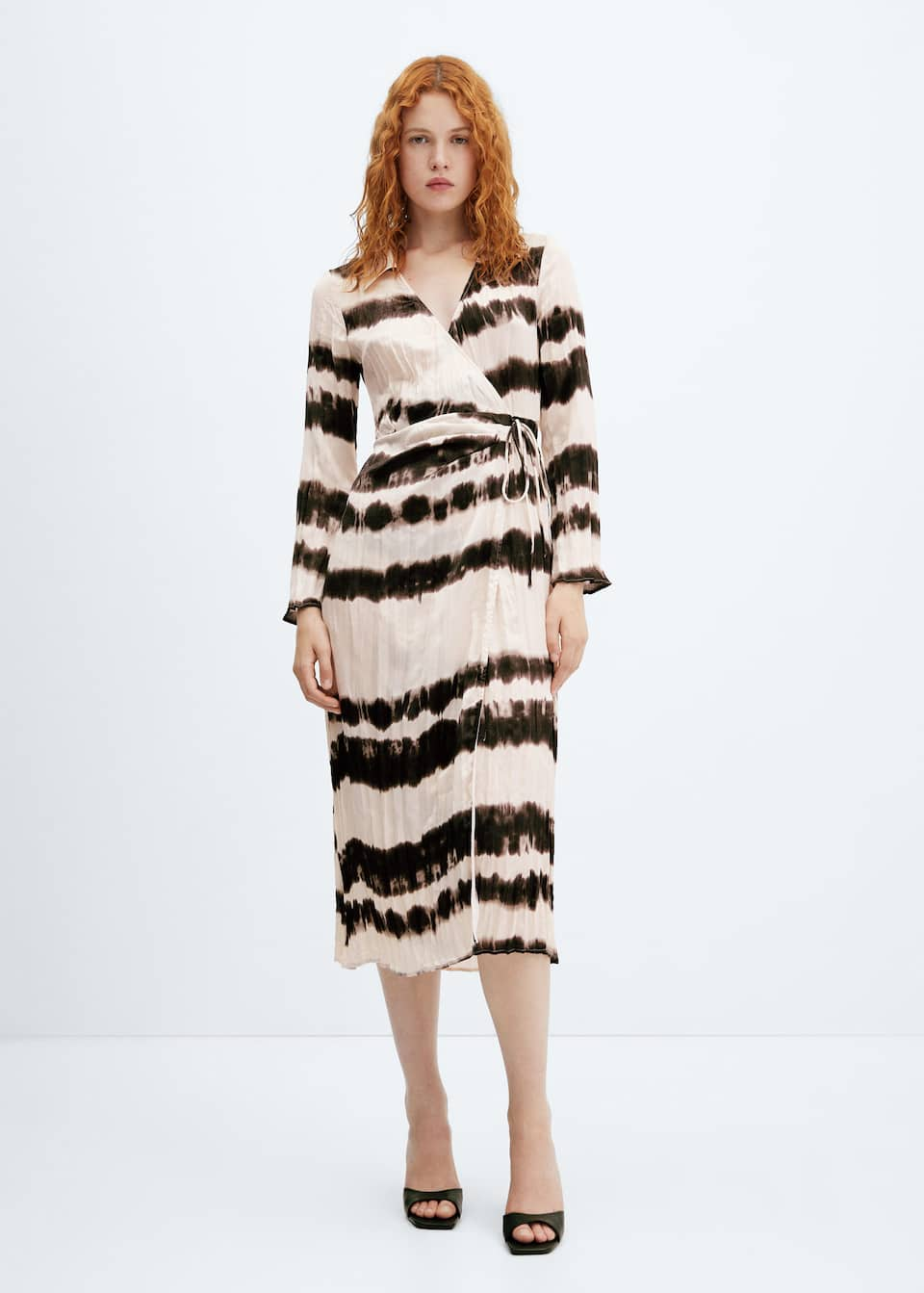 Tie-dye pleated shirt dress - Laurel Morgan