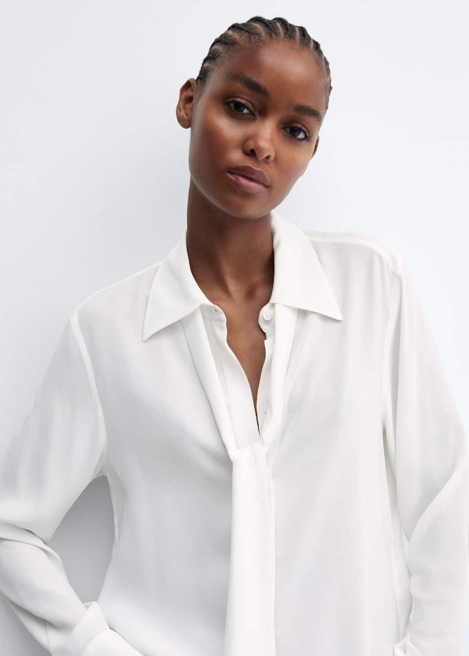 Tie-neck blouse - Laurel Morgan