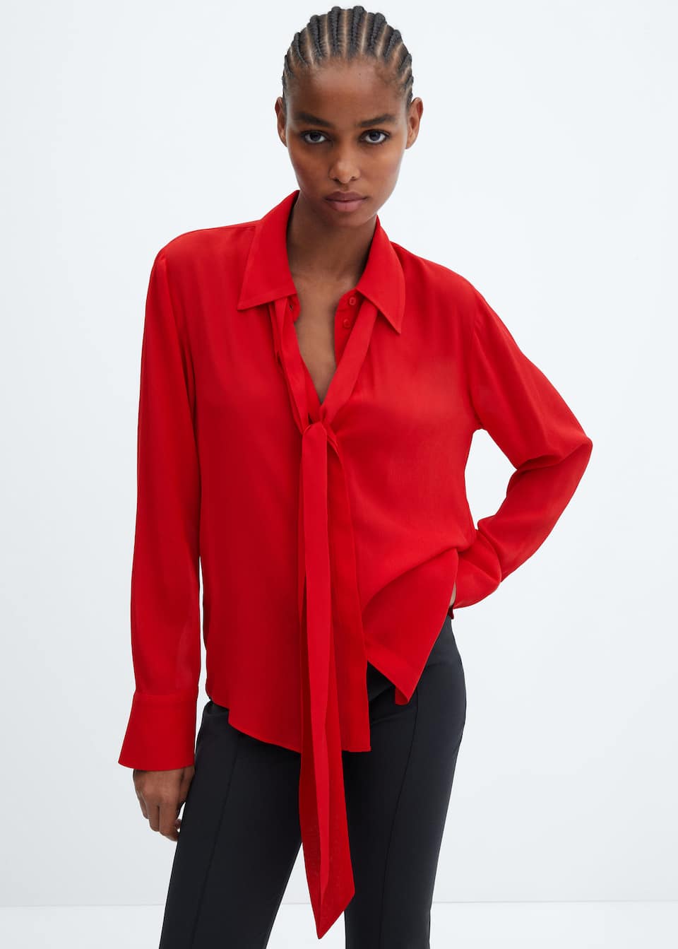 Tie-neck blouse - Laurel Morgan