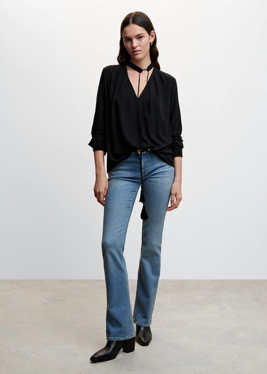 Tie-neck blouse - Laurel Morgan