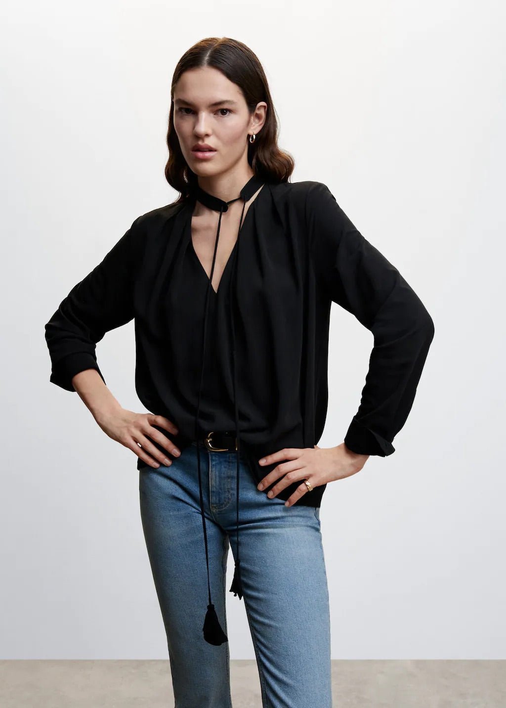 Tie-neck blouse - Laurel Morgan