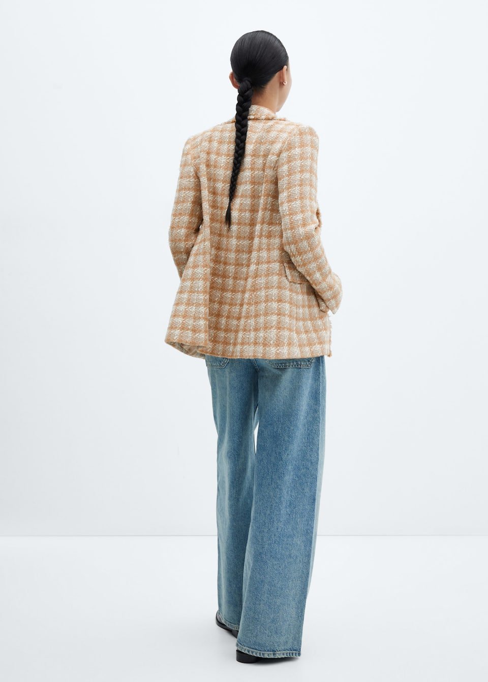 Tweed jacket with jewel button - Laurel Morgan