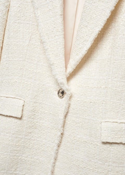 Tweed jacket with jewel button - Laurel Morgan