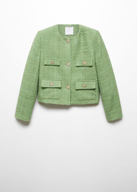 Tweed jacket with jewel buttons - Laurel Morgan