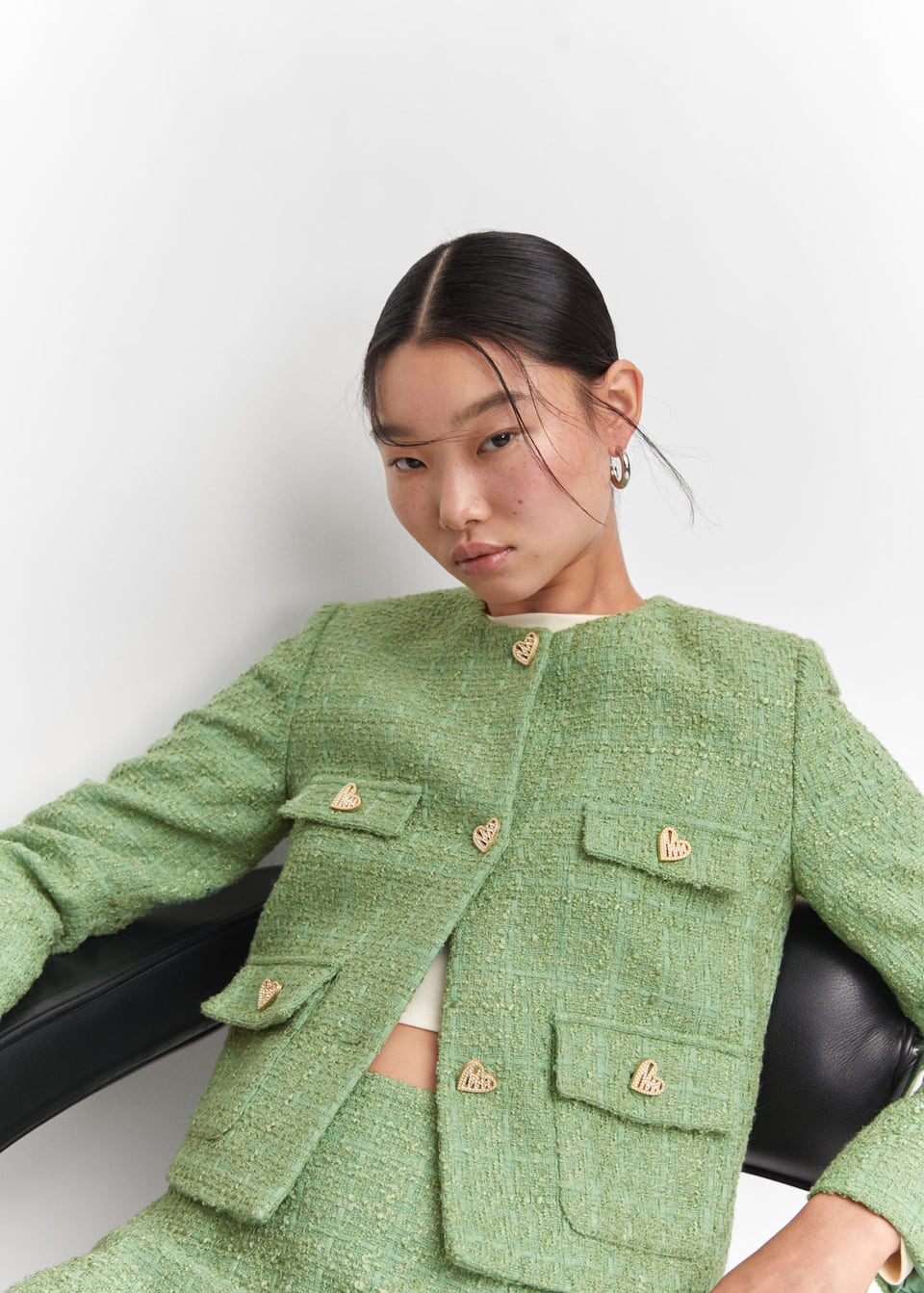 Tweed jacket with jewel buttons - Laurel Morgan