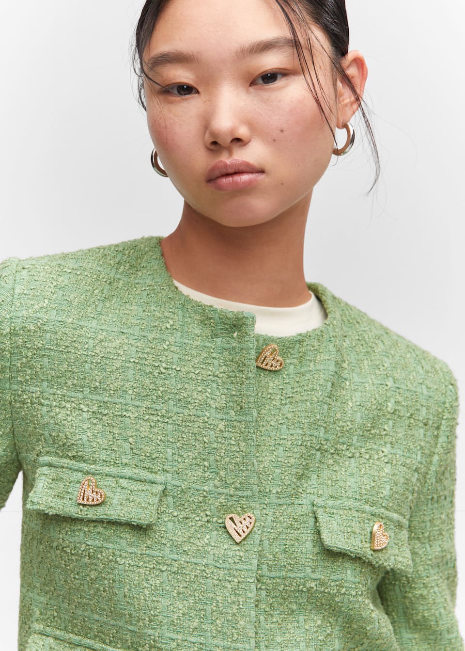 Tweed jacket with jewel buttons - Laurel Morgan