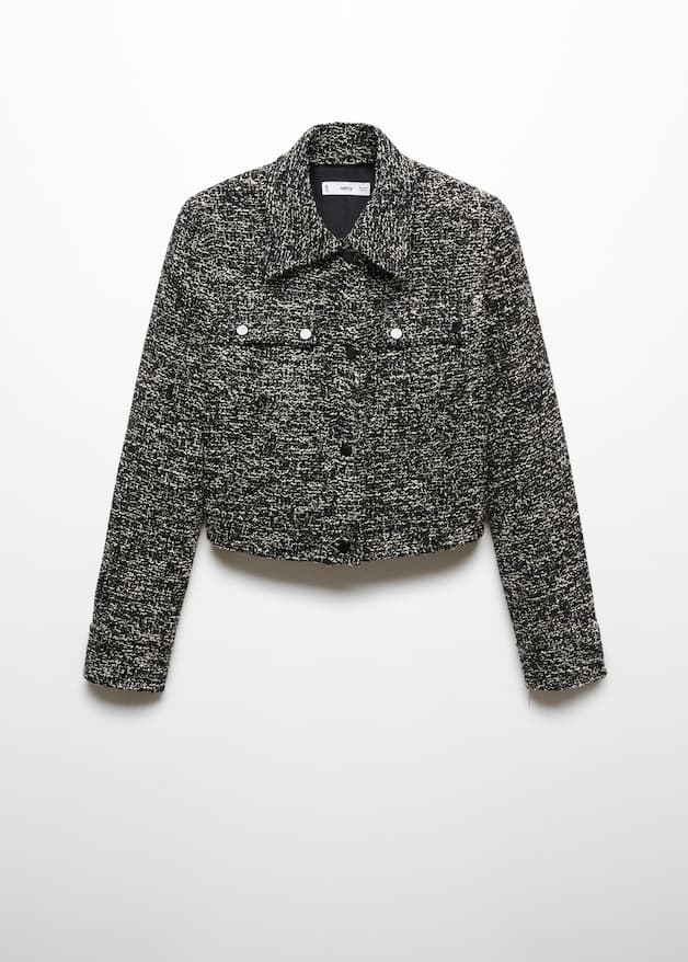 Tweed jacket with shirt collar - Laurel Morgan