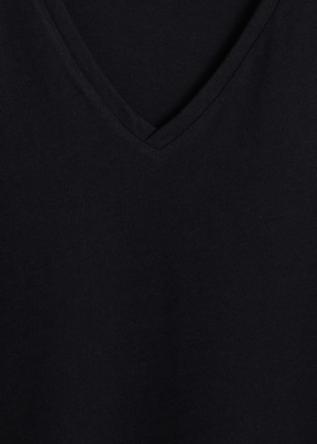 V-neck cotton T-shirt - Laurel Morgan