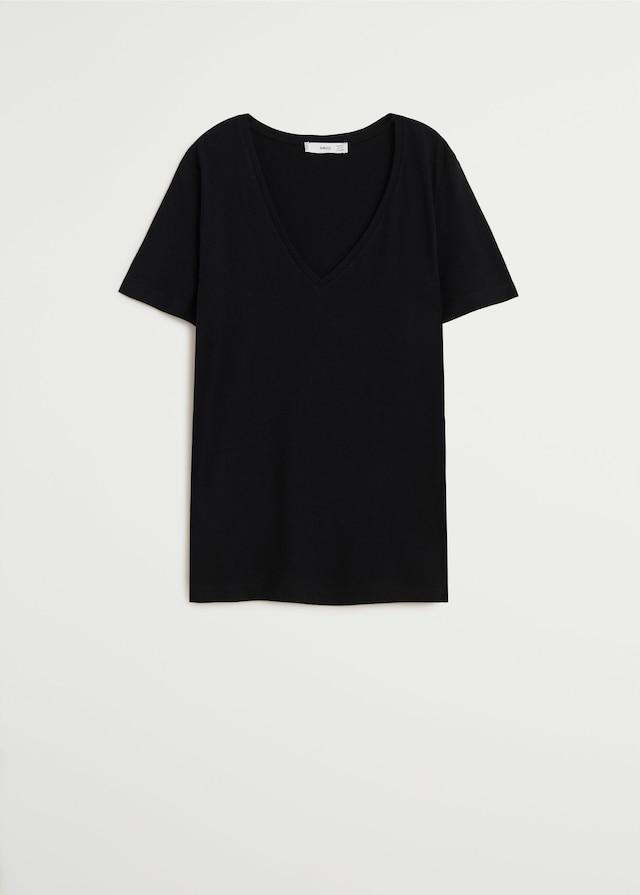 V-neck cotton T-shirt - Laurel Morgan