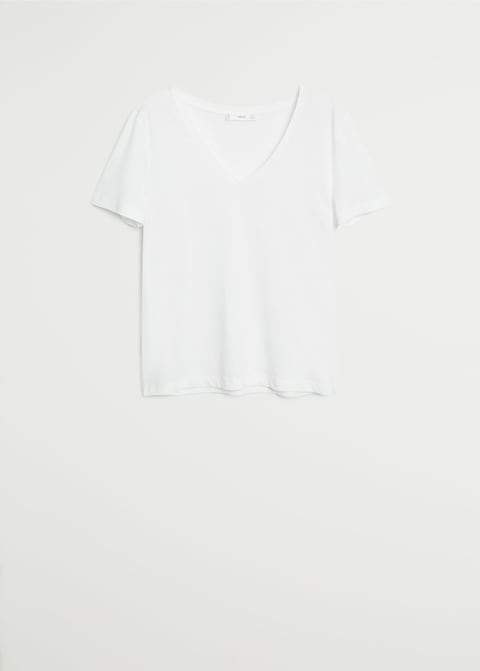 V-neck cotton T-shirt - Laurel Morgan