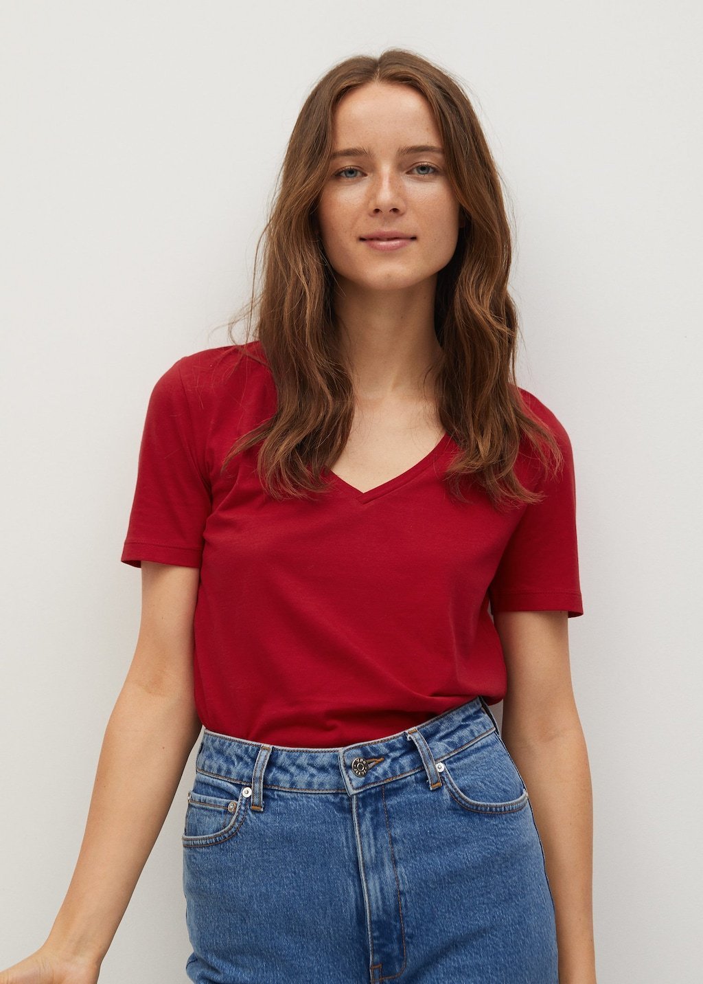 V-neck cotton T-shirt - Laurel Morgan