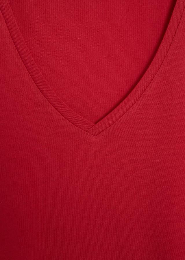 V-neck cotton T-shirt - Laurel Morgan