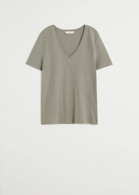 V-neck cotton T-shirt - Laurel Morgan