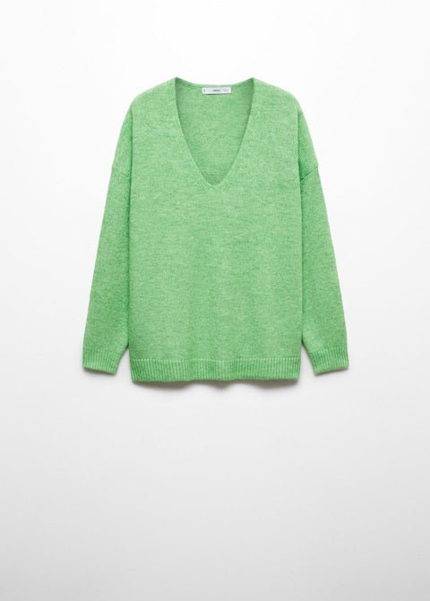 V-neck knit sweater - Laurel Morgan