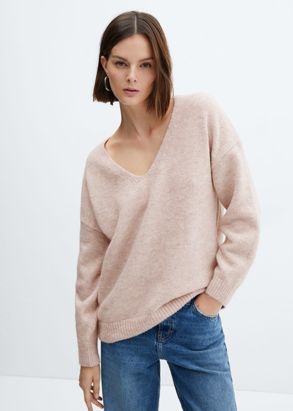 V-neck knit sweater - Laurel Morgan