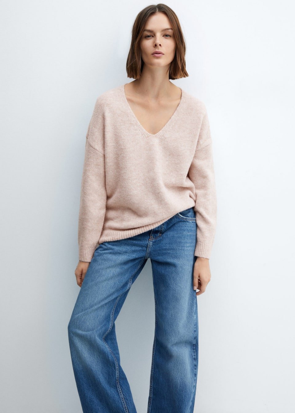 V-neck knit sweater - Laurel Morgan