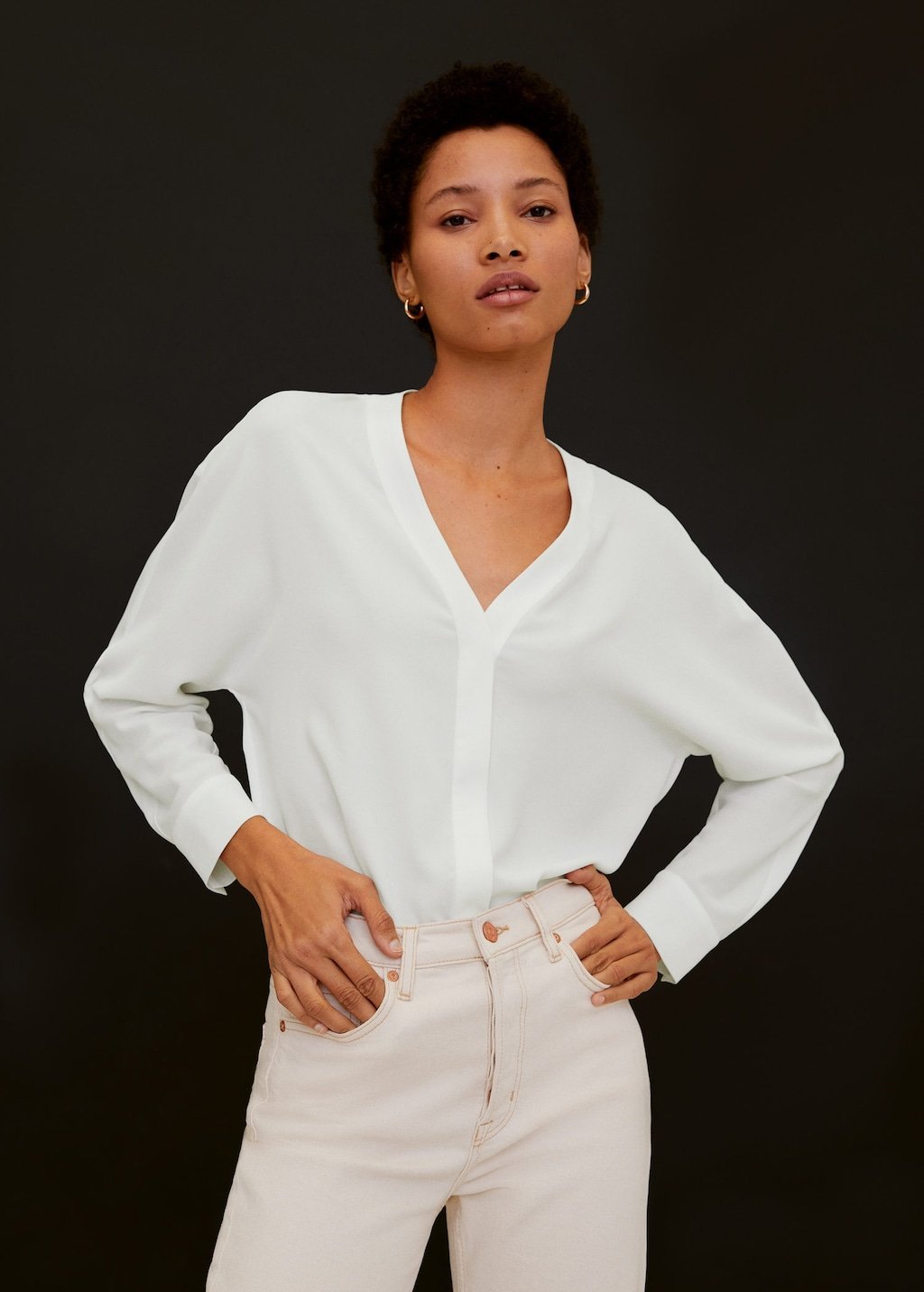 V-neckline blouse - Laurel Morgan