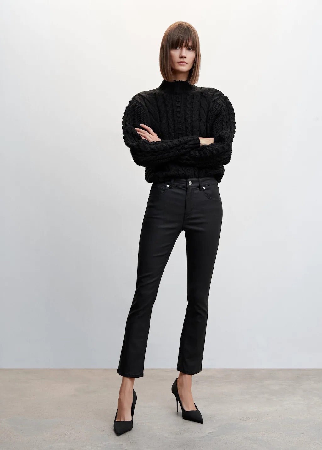 Waxed straight jeans - Laurel Morgan