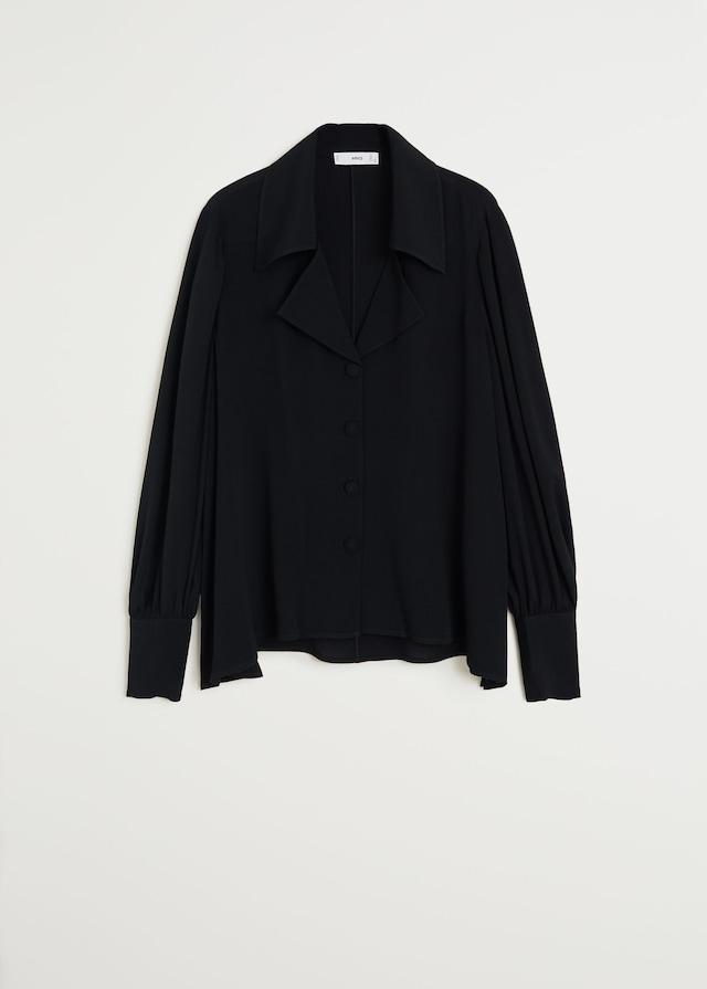 Wide lapel blouse - Laurel Morgan