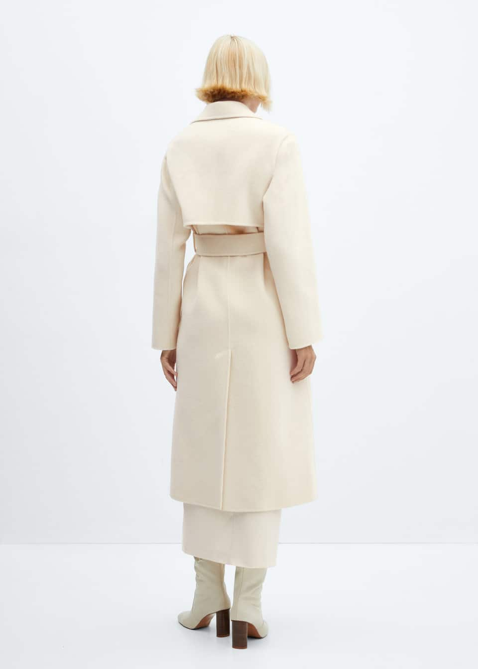 Wool coat with handmade belt - Laurel Morgan