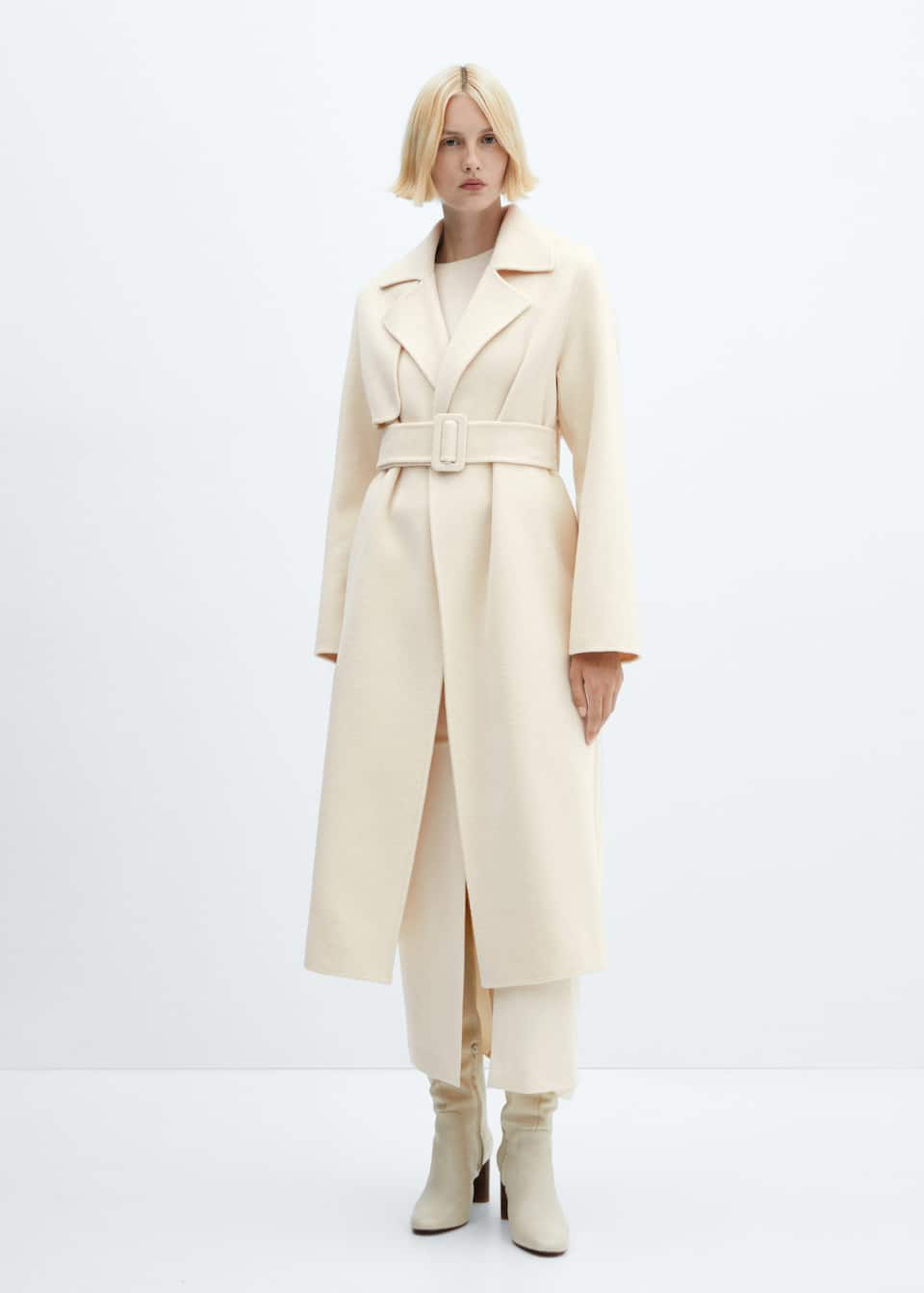 Wool coat with handmade belt - Laurel Morgan