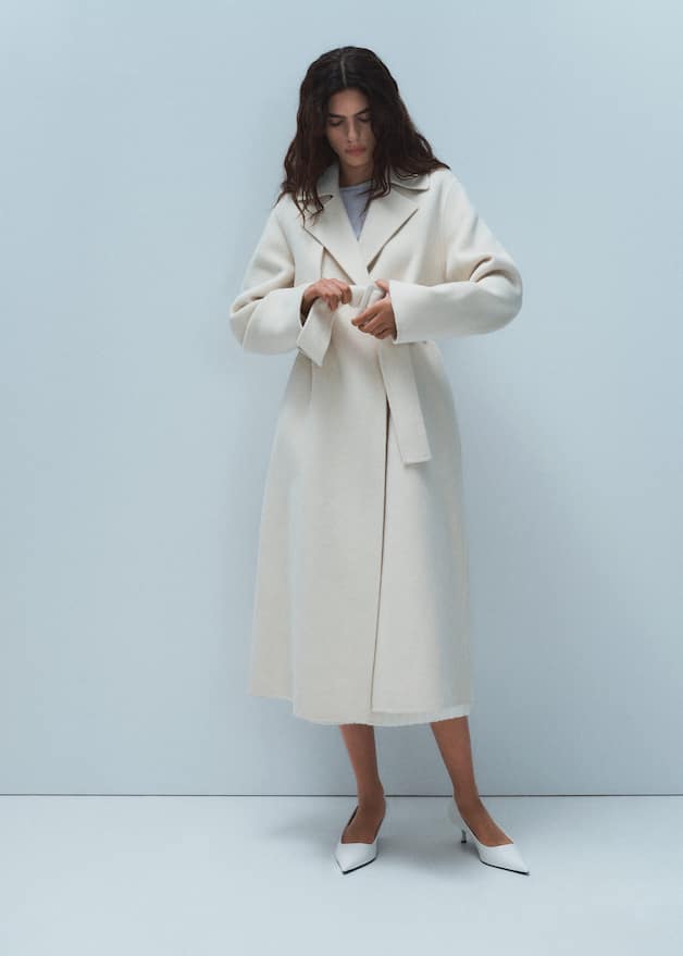 Wool coat with handmade belt - Laurel Morgan