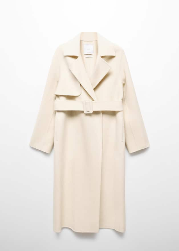 Wool coat with handmade belt - Laurel Morgan