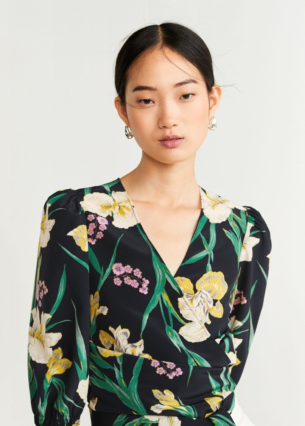 Wrap floral blouse - Laurel Morgan