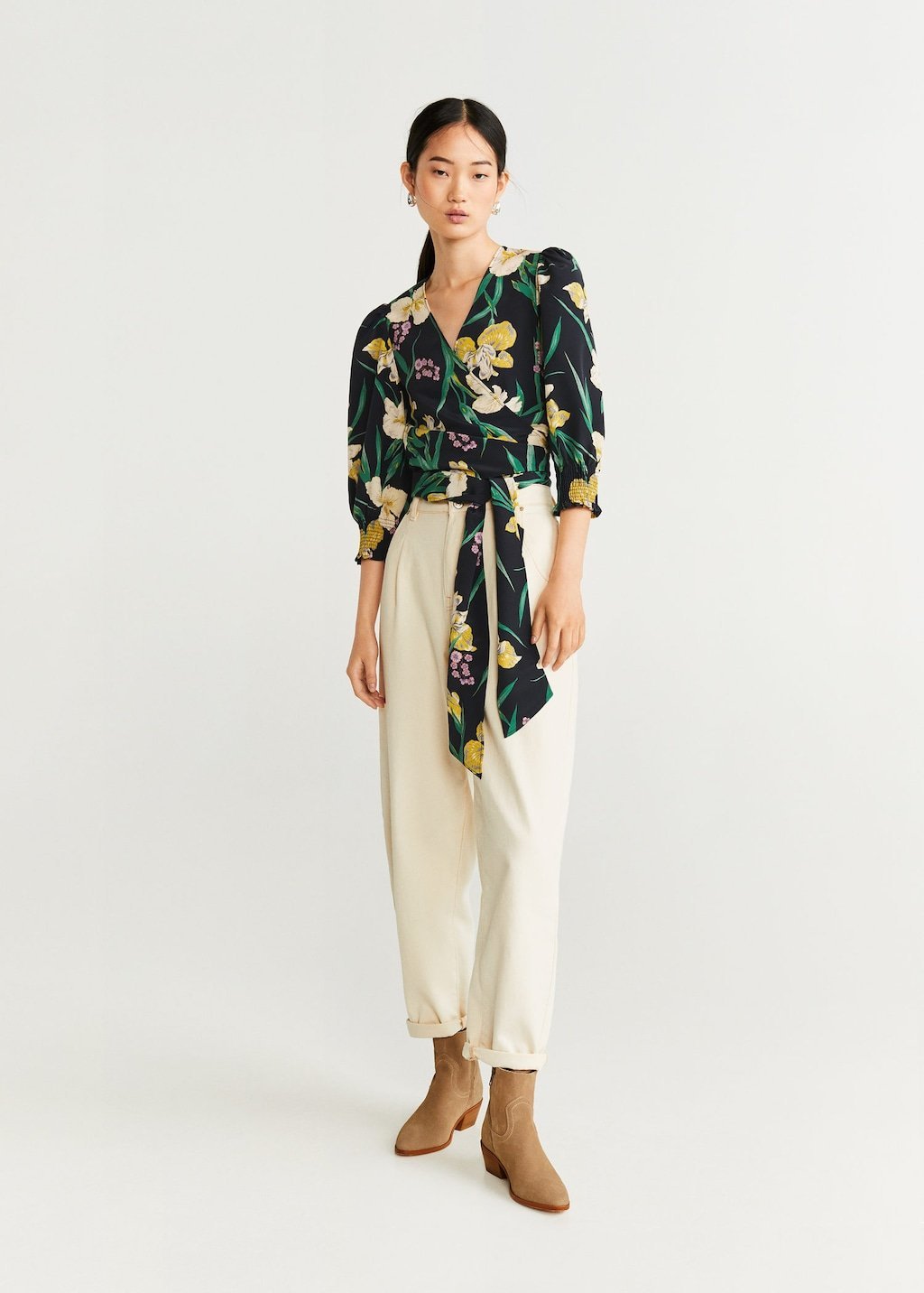 Wrap floral blouse - Laurel Morgan