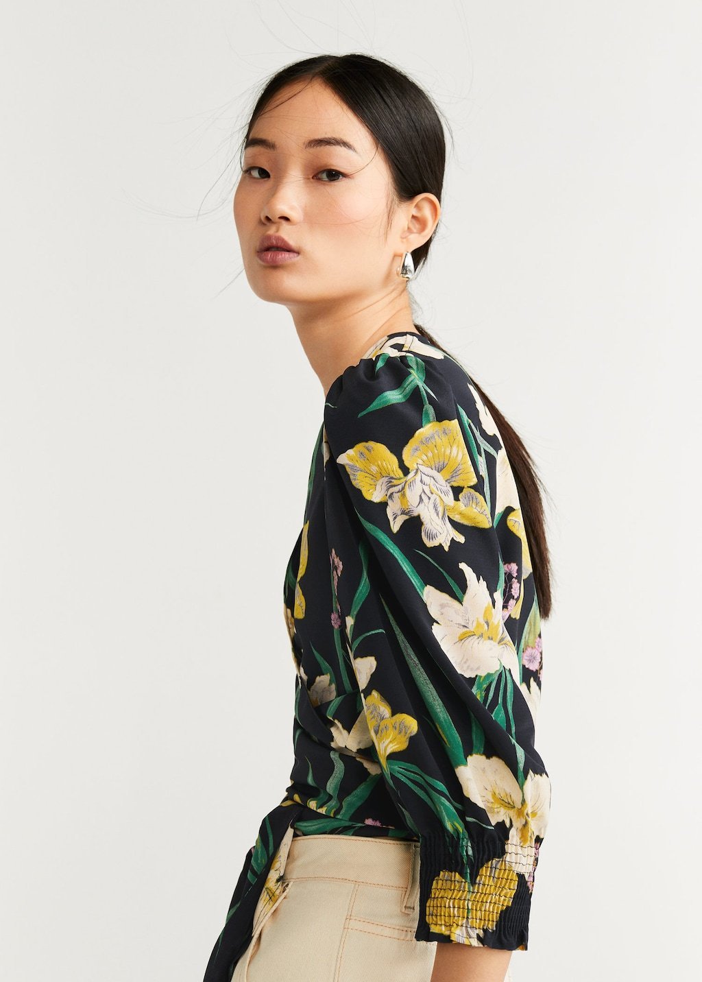 Wrap floral blouse - Laurel Morgan