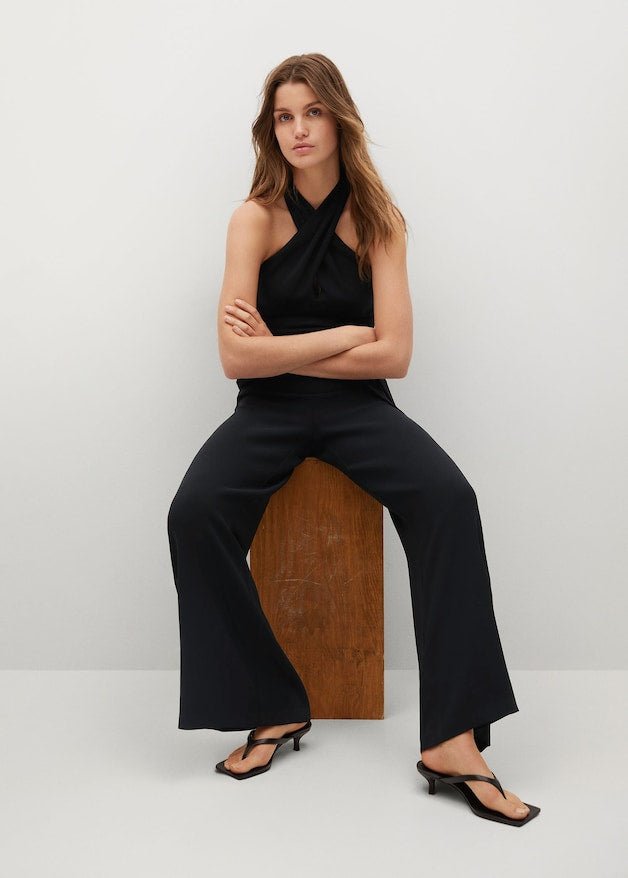 Wrap neckline jumpsuit - Laurel Morgan