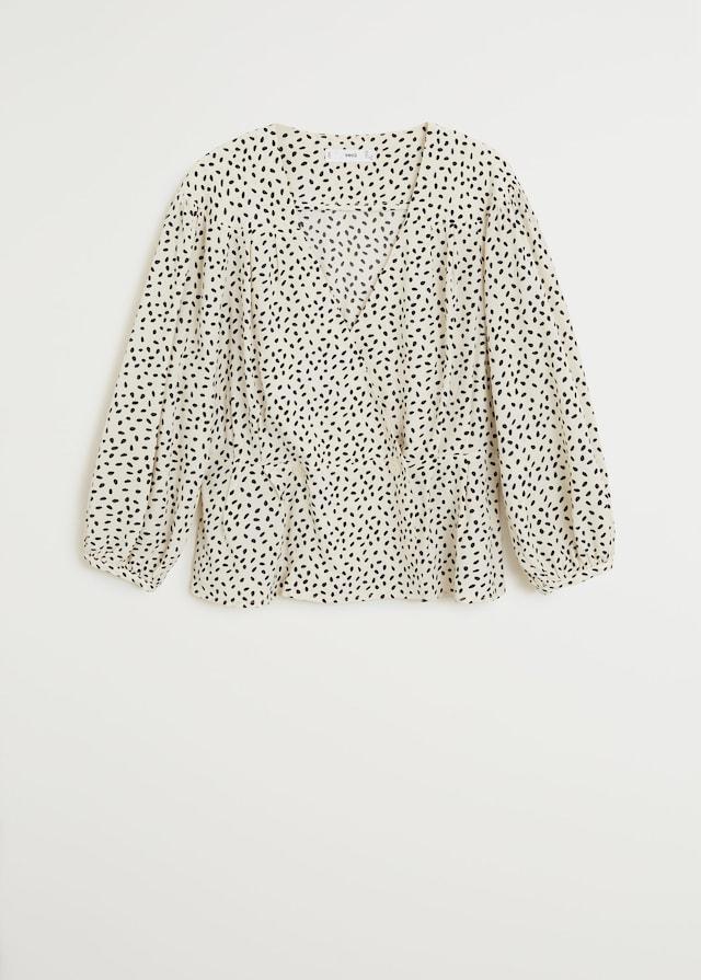 Wrap printed blouse - Laurel Morgan