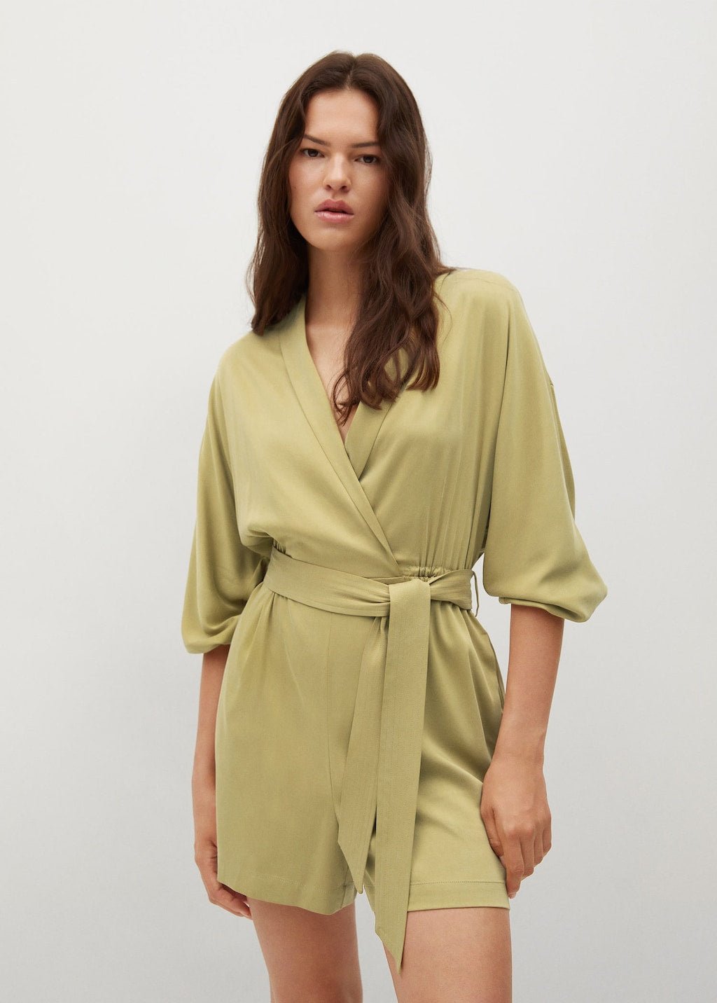 Wrap V-neckline jumpsuit - Laurel Morgan