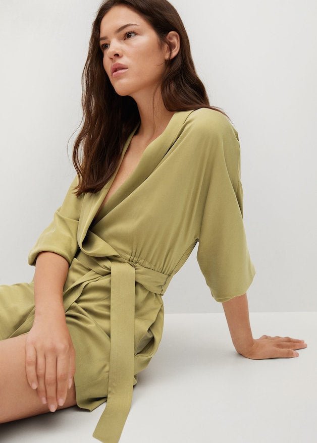 Wrap V-neckline jumpsuit - Laurel Morgan