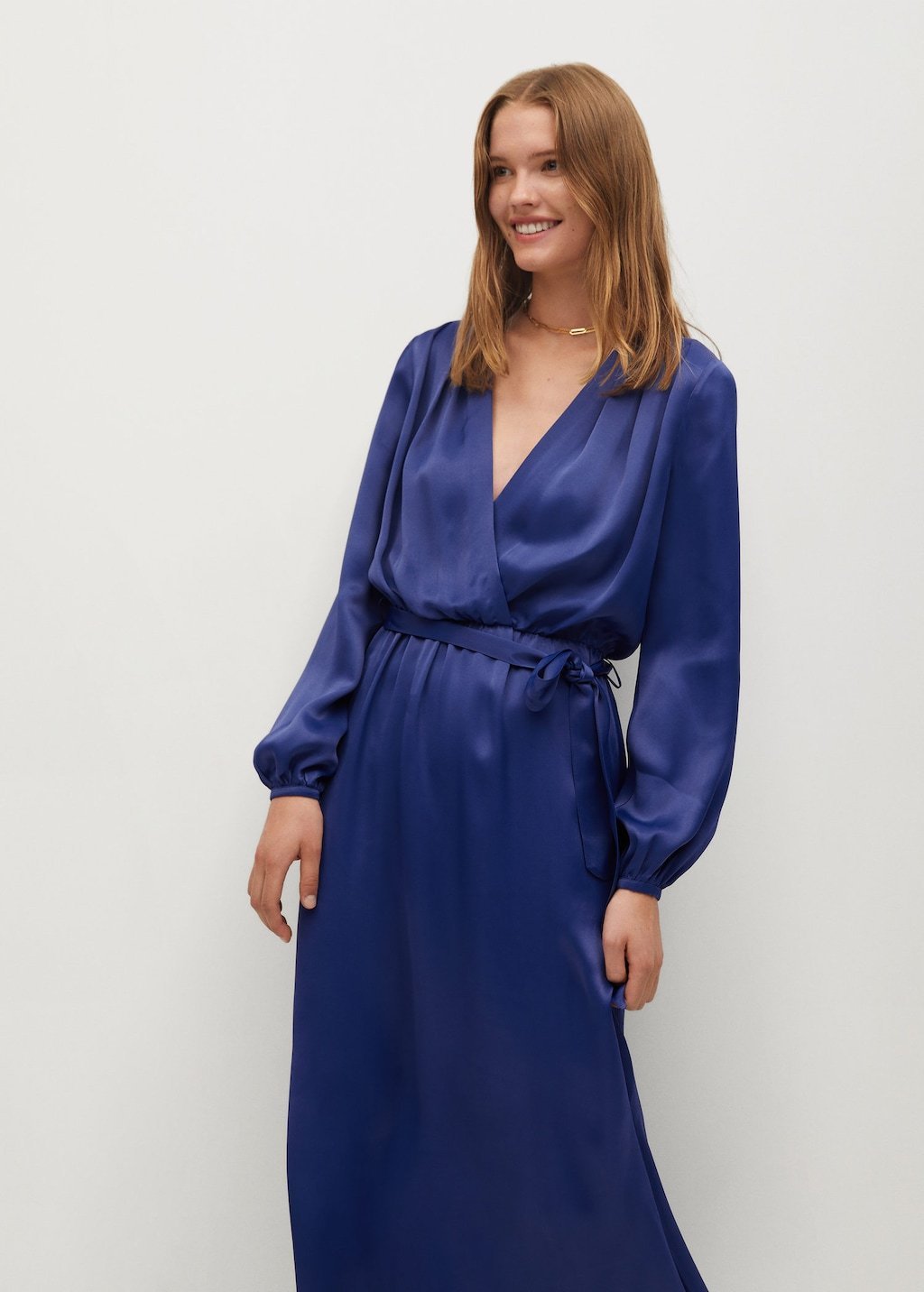 Wrapped satin dress - Laurel Morgan