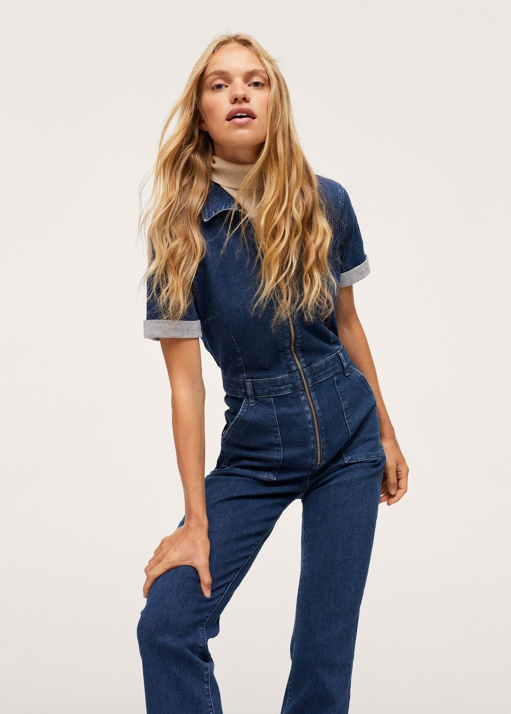 Zip denim jumpsuit - Laurel Morgan